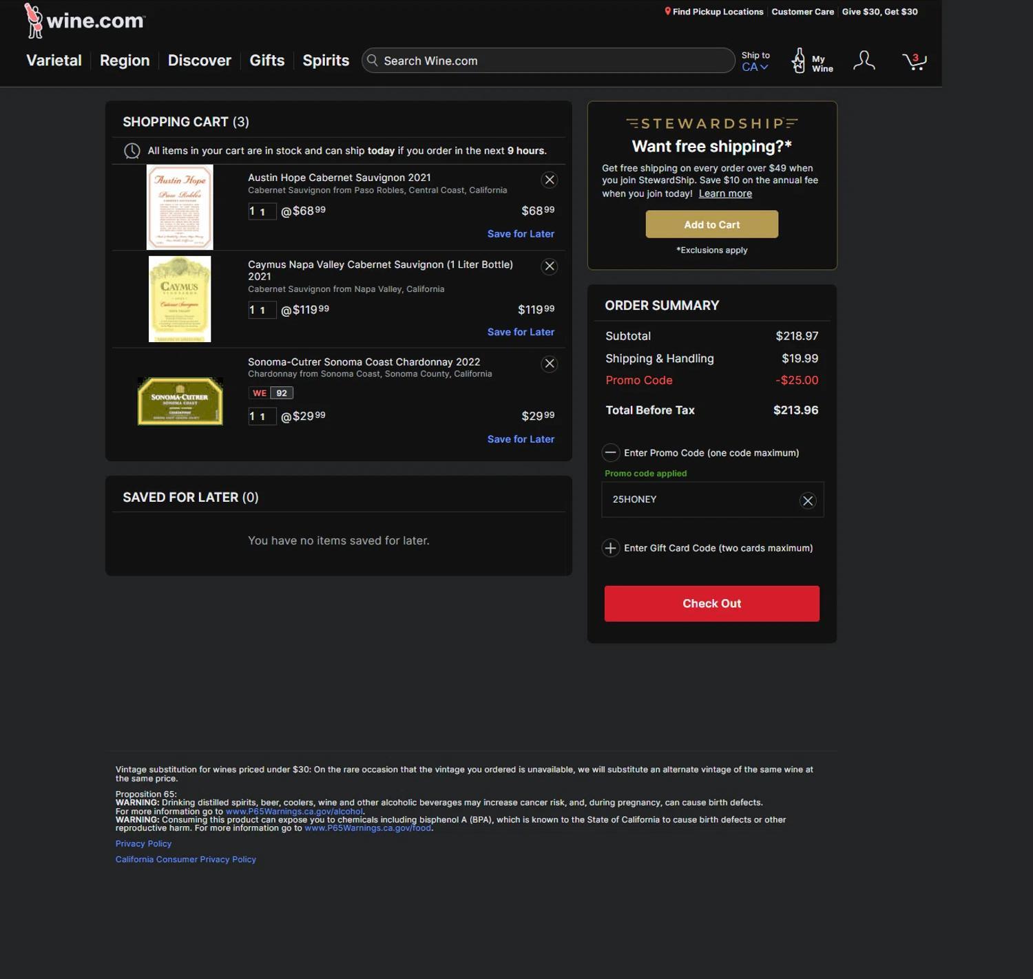 How to apply Wine.com coupon code