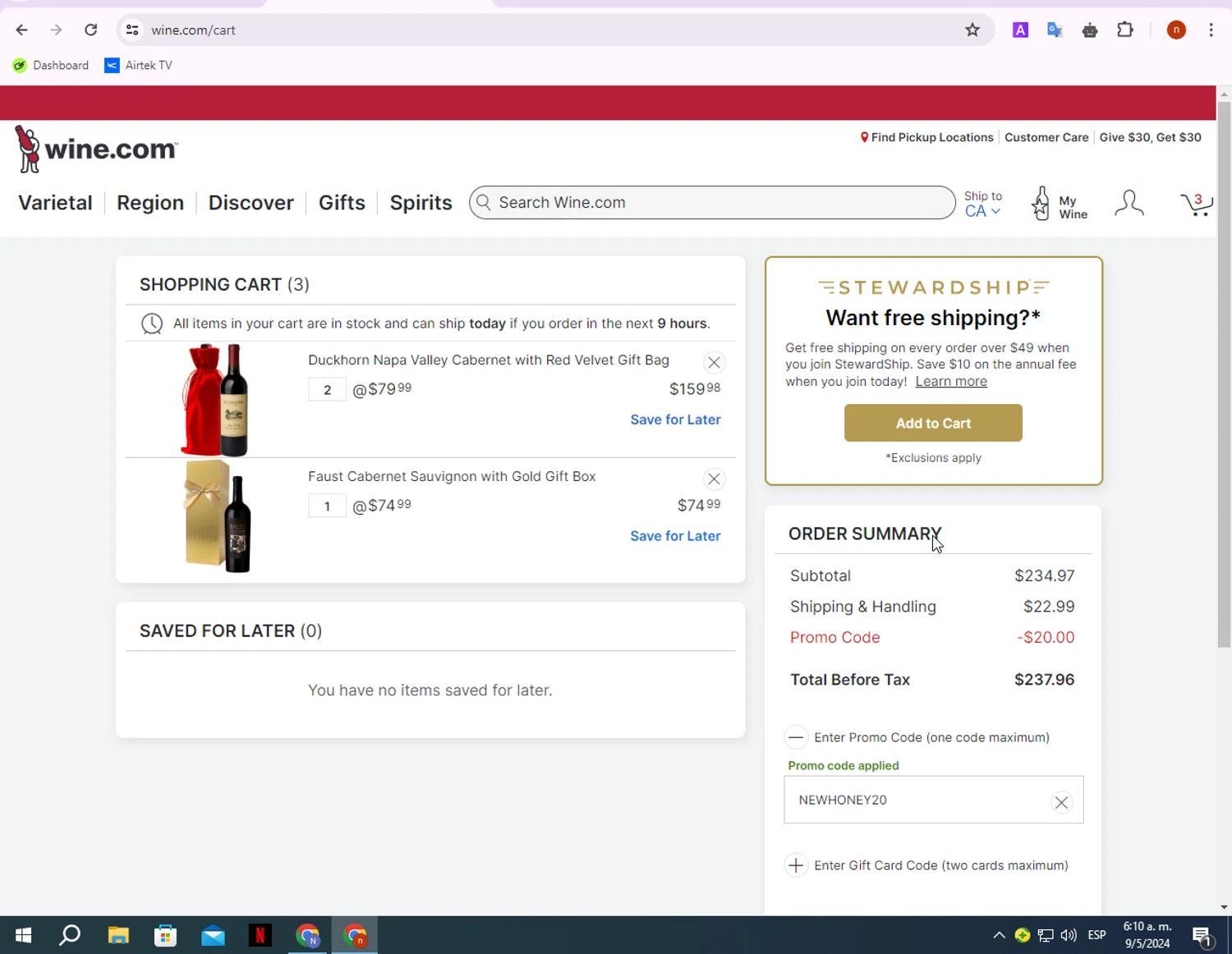 How to apply Wine.com coupon code